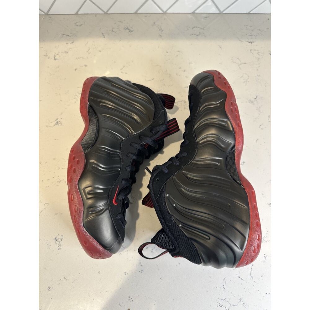 Nike Air Foamposite One Black Red Mens Size 7 IB2219-001 NEW Authentic - Picture 6 of 7